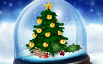 Christmas Snow Globe Wallpaper Holidays