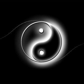 Yin And Yang Logo Art iPad Wallpaper iPhone