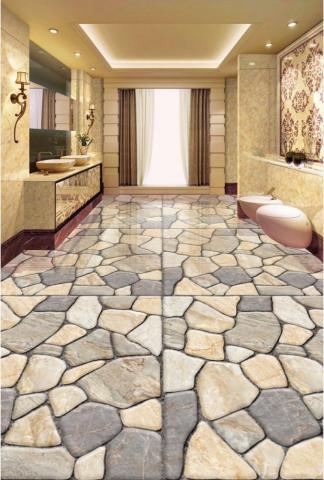 Large Custom Wallpaper 3d Mural Marble Tile Parquet Carpet Thicker