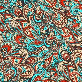 Paisley Design Background Wallpaper Blue Background