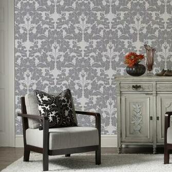 Paradise Gray Modern Wallpaper By Graham Brown