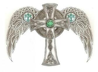 Celtic Cross With Wings By Aegisshadow