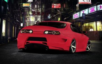 Red Toyota Supra Wallpaper Car