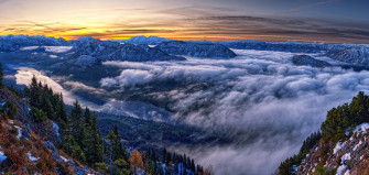Austria Cloud Horizon Landscape Mountain Nature Panorama Shoot 4k Wallpaper