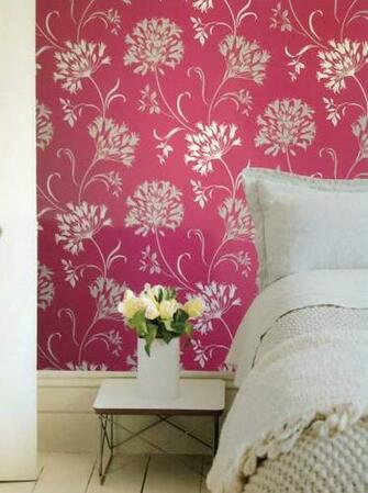 Luxury Feature Wallpaper Pink Cream Gold Floral Reduced To Clear Was