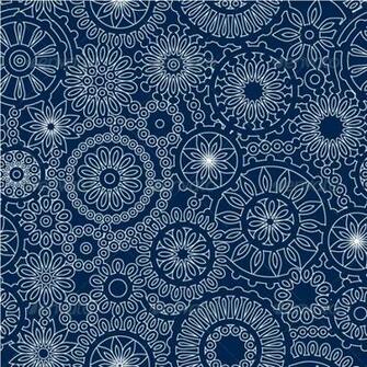 White Lace Flowers On Dark Blue Seamless Pattern Patterns Decorative
