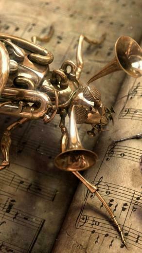 Musical Bug Steampunk iPhone Plus HD Wallpaper