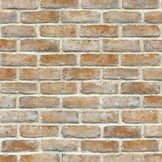 Self Adhesive Wallpaper Brick White Light Brown