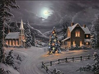 Christmas Village Wallpaper