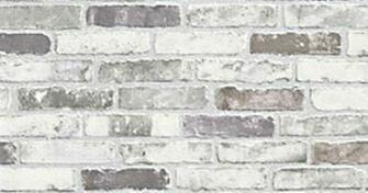 White Grey Brick Wallpaper