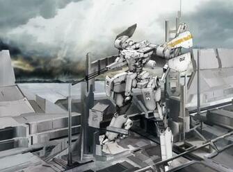 Mech Wallpaper White Steel HD