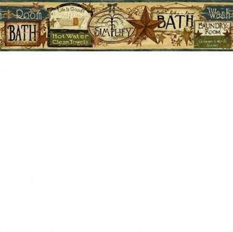 Blue Life Is Good Wallpaper Border Rustic Country Primitive