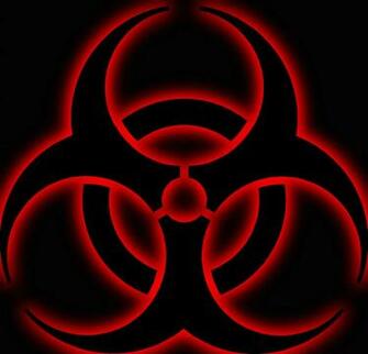 Red Biohazard Wallpaper HD Background