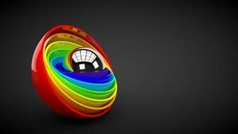 Graphics 3d Wallpaper Ball Colorful Rainbow