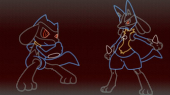 Riolu And Lucario Neon Wallpaper By Gt4tube