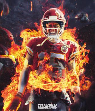 Patrick Mahomes Fire Wallpaper