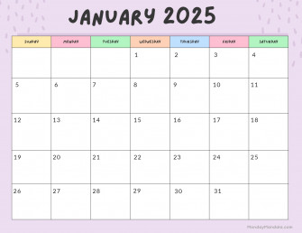 January Calendar Wallpaper