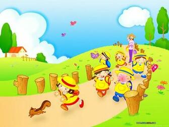 Cartoon Wallpaper Kindergarten