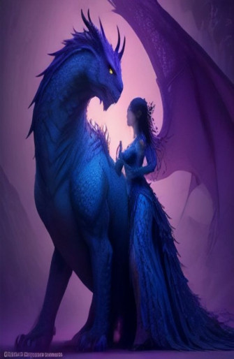 Woman And Dragon Wallpaper