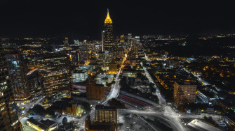 Wallpaper 4k Atlanta Usa Night Buildings