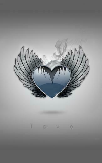 Heart With Wings Wallpaper