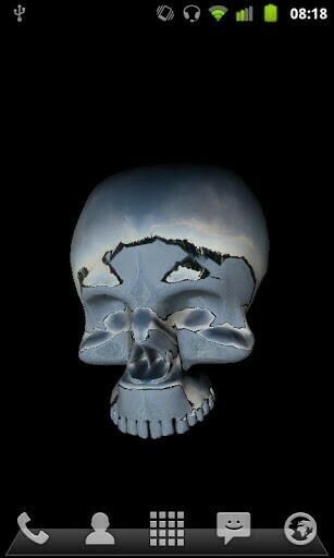 Bigger 3d Moving Skull Live Wallpaper For Android Screenshot