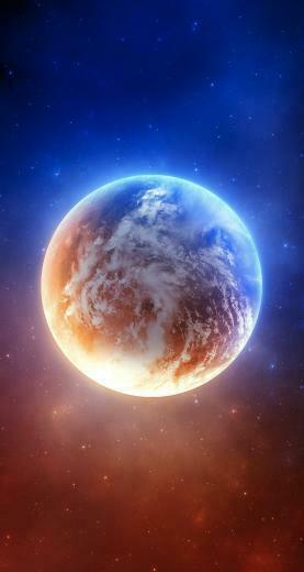Earth In Abstract Space iPhone 5s Wallpaper