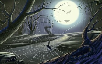 Halloween Spider Web Wallpaper