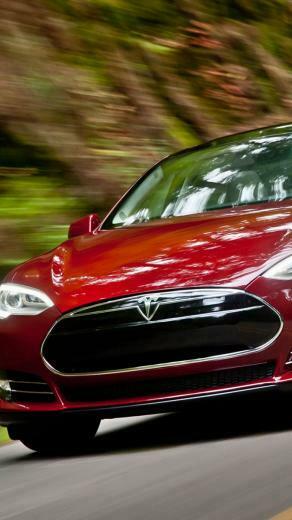 Tesla Model S Red Wallpaper Background