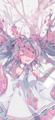 Hatsune Miku Sakura Blossom Vocaloid Pretty