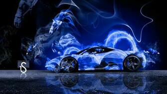 Blue Fire Horse Wallpaper