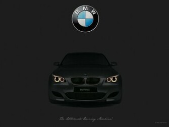 Click Image For Larger Versionname Bmw Logo And M5 With Slogan
