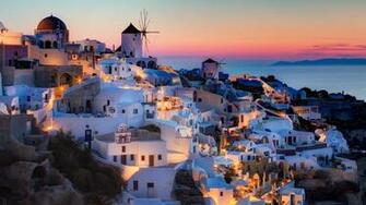 Greece Santorini Oia Wallpaper