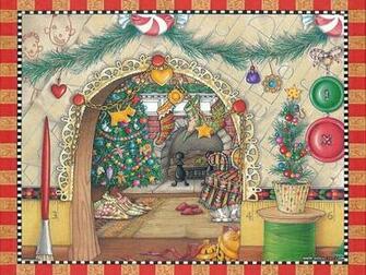 Wallpaper Of The Night Before Christmas Illustration