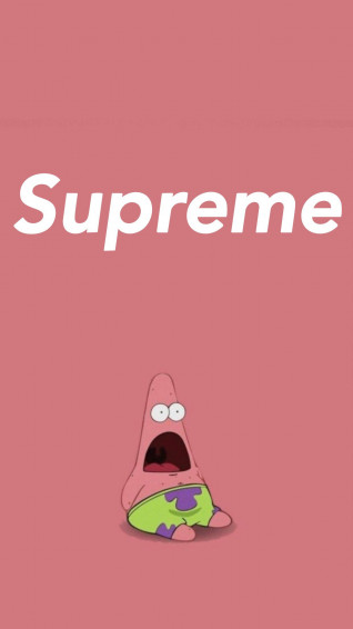 Supreme X Patrick Star iPhone Wallpaper Bape