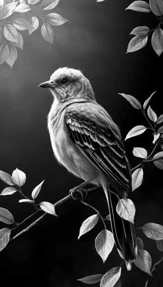 Black And White Bird Wallpaper