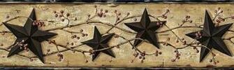 About Black Barn Star Wallpaper Border Ffr65362b Berry Garland