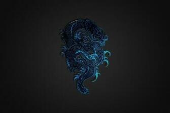 Wallpaper HD 1080p Blue Dragon Logo On Black Wall Best
