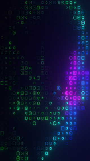 Neon Wallpaper In Blue Pink Green And Purple