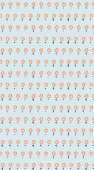 Cute Spring Wallpaper For Phone iPhone Flower On Light Blue