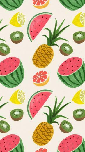 Summer Fruit Print Trend Wallpaper Pattern