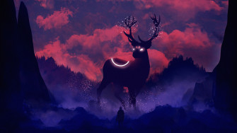 Reindeer Digital Art Laptop Full HD 1080p 4k Wallpaper Image Photos