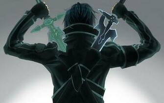 Art Online Kirito Coat Double Dual Sword Anime HD Wallpaper Desktop