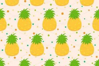 Cute Pineapple Set Fruit Patterns Pre