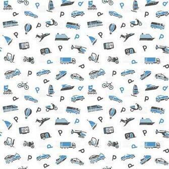 Seamless Transport Background Wallpaper With Icons Vector Image