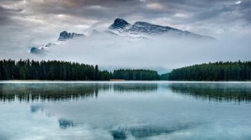4k Mountain Lake Trees Wallpaper