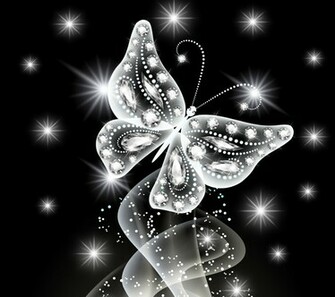 Wallpaper Neon Butterfly Abstract White Diamonds Jem Sparkle