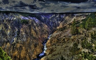 Canyon Of The Yellowstone Computer Wallpaper Desktop Background
