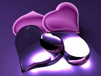 Purple Hearts Wallpaper