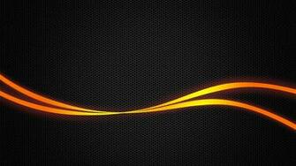 Orange Waves On Hexagon Pattern Wallpaper